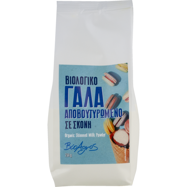 Βιοαγρός Bio Γάλα Αποβουτυρωμένο σε Σκόνη 250gr