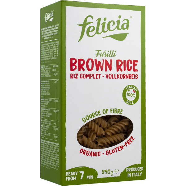 Gluten free Brown Rice Fusilli Felicia Bio 250g